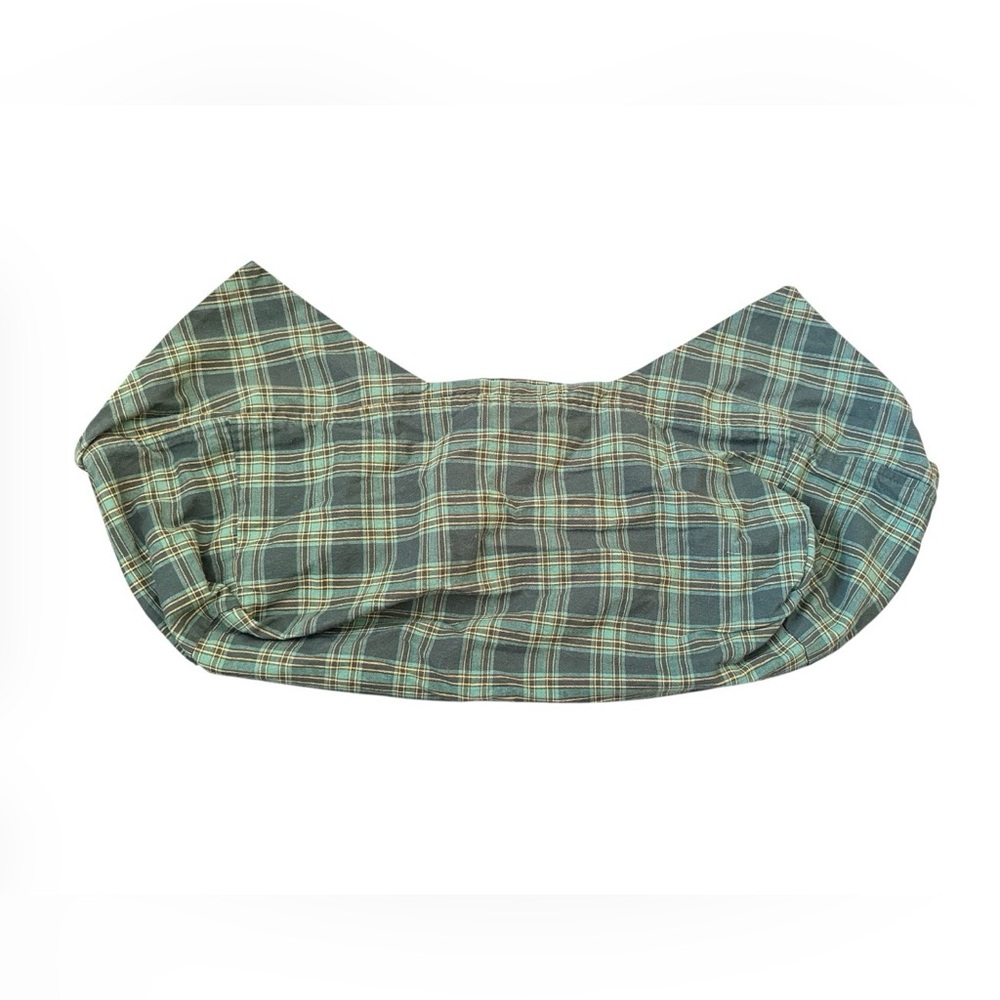 Vintage Longaberger 1996 Traditions Plaid Fabric Basket Liner Green Gold Yellow